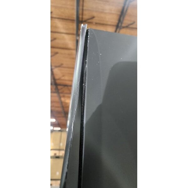 Scratch and Dent Avantco GDC-23-HC 28 3/8" Black Customizable Swing Glass Door Merchandiser Refrigerator with LED Lighting