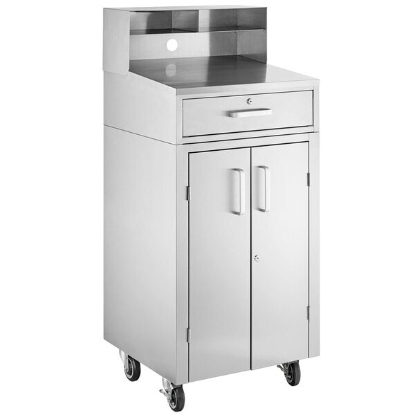 Scratch and Dent Lavex Shipping / Receiving Mobile Desk with Enclosed Base