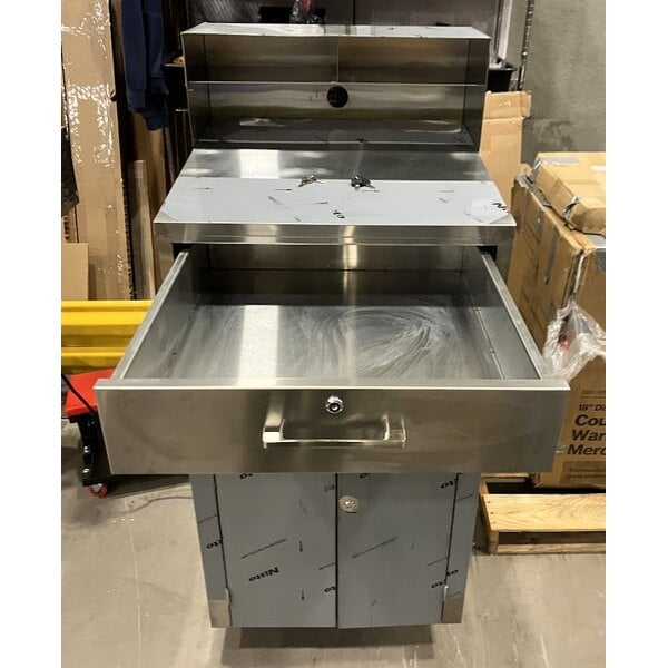 Scratch and Dent Lavex Shipping / Receiving Mobile Desk with Enclosed Base