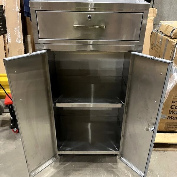 Scratch and Dent Lavex Shipping / Receiving Mobile Desk with Enclosed Base