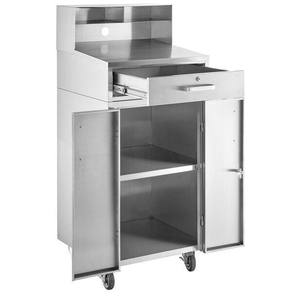 Scratch and Dent Lavex Shipping / Receiving Mobile Desk with Enclosed Base