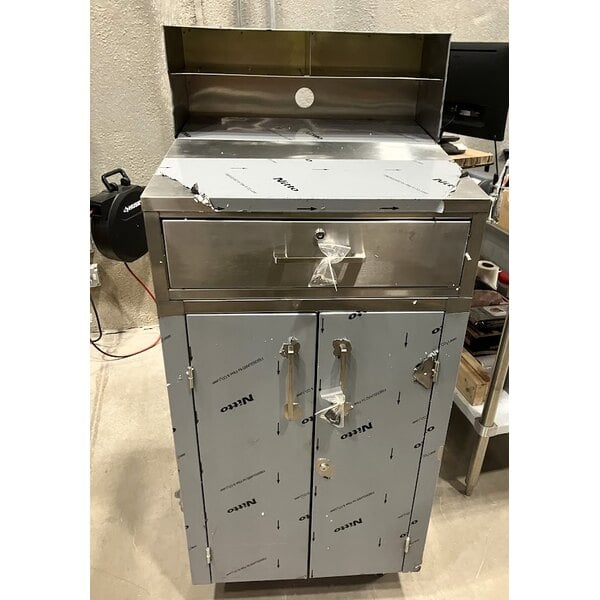 Scratch and Dent Lavex Shipping / Receiving Mobile Desk with Enclosed Base