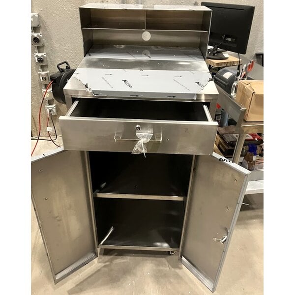 Scratch and Dent Lavex Shipping / Receiving Mobile Desk with Enclosed Base