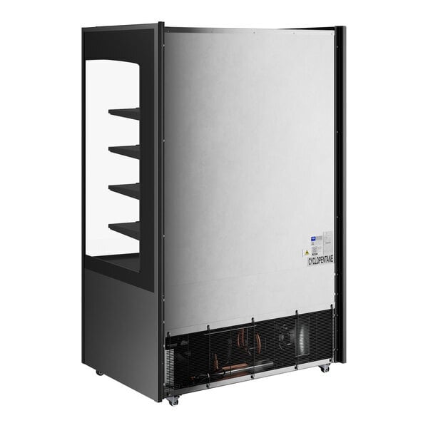 Scratch and Dent Avantco VOA-48-B 47 3/16" Black Extra Deep Vertical Open Air Merchandiser with LED Lighting - 115V