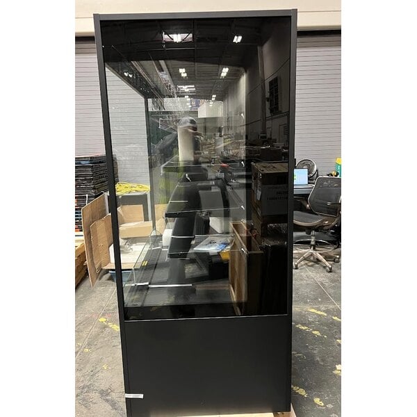 Scratch and Dent Avantco VOA-48-B 47 3/16" Black Extra Deep Vertical Open Air Merchandiser with LED Lighting - 115V