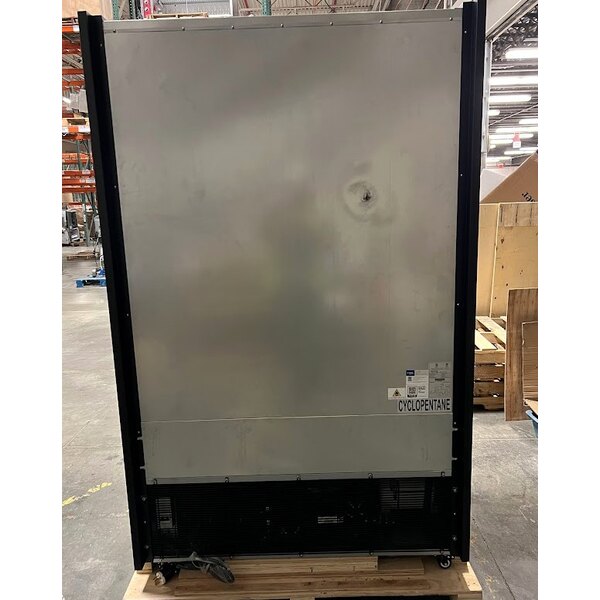 Scratch and Dent Avantco VOA-48-B 47 3/16" Black Extra Deep Vertical Open Air Merchandiser with LED Lighting - 115V