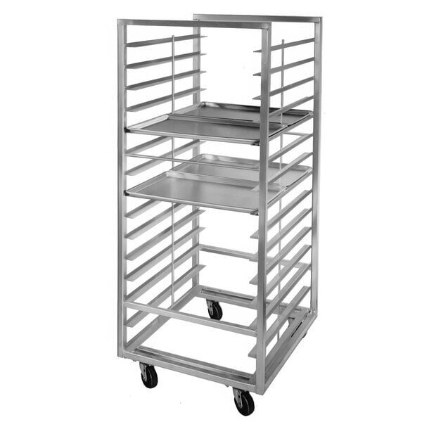 Scratch and Dent Channel 411A-DOR Double Section Side Load Aluminum Bun Pan Oven Rack - 40 Pan