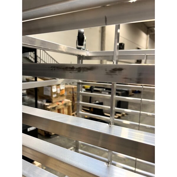 Scratch and Dent Channel 411A-DOR Double Section Side Load Aluminum Bun Pan Oven Rack - 40 Pan