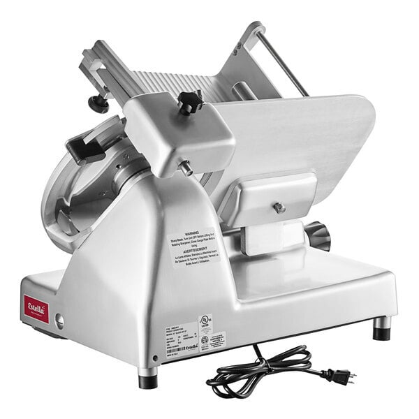 Scratch and Dent Estella SLM12 12" Heavy-Duty Manual Meat Slicer - 1/2 hp