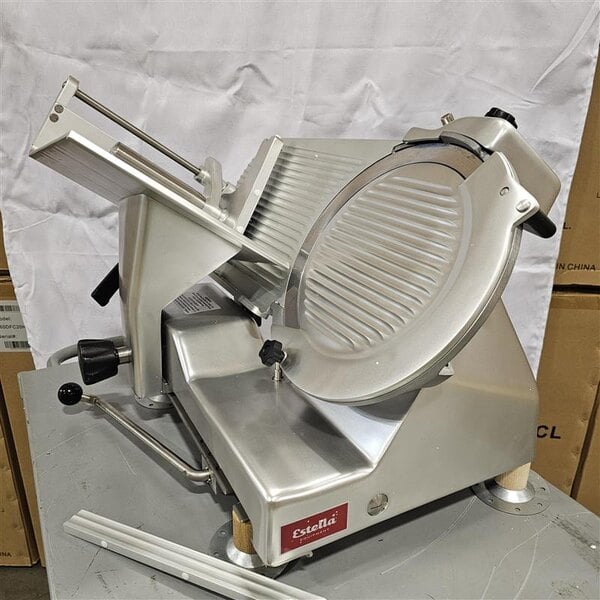 Scratch and Dent Estella SLM12 12" Heavy-Duty Manual Meat Slicer - 1/2 hp