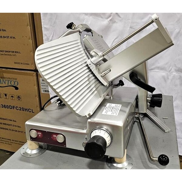 Scratch and Dent Estella SLM12 12" Heavy-Duty Manual Meat Slicer - 1/2 hp