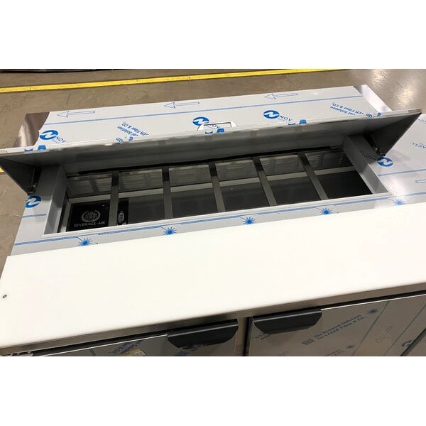 Scratch and Dent Beverage-Air SPE72HC-12 Elite Series 72" 3 Door Refrigerated Sandwich Prep Table