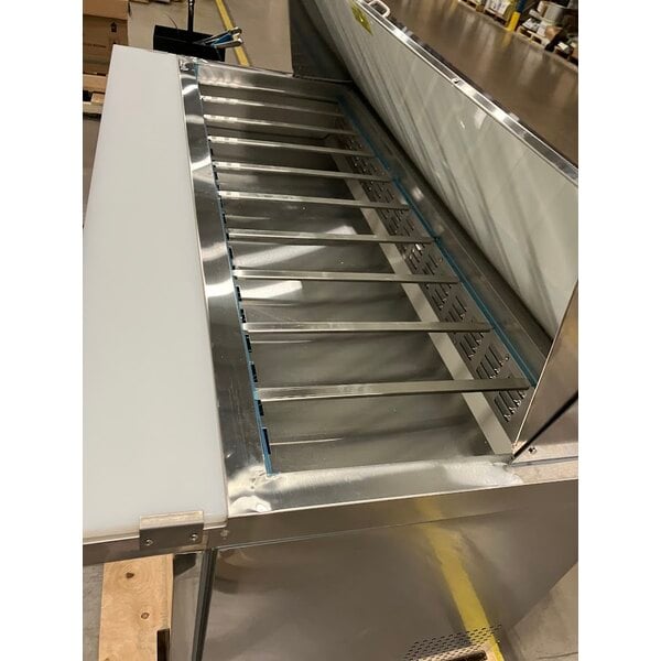 Scratch and Dent Avantco SS-PT-71M-HC 70" 3 Door Mega Top Stainless Steel Refrigerated Sandwich Prep Table