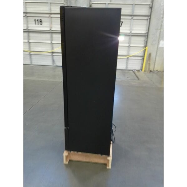 Scratch and Dent Avantco GDC-10-HC 21 5/8" Black Customizable Swing Glass Door Merchandiser Refrigerator with LED Lighting