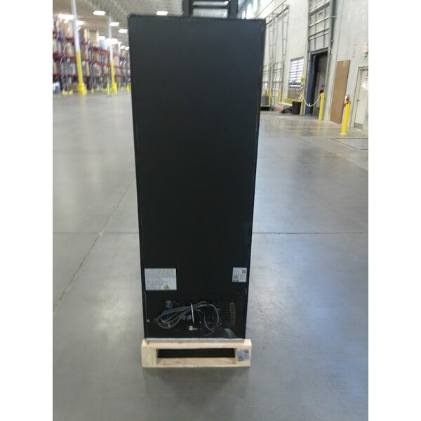 Scratch and Dent Avantco GDC-10-HC 21 5/8" Black Customizable Swing Glass Door Merchandiser Refrigerator with LED Lighting