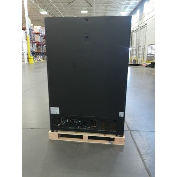 Scratch and Dent Avantco GDC-49F-HC 53" Black Customizable Swing Glass Door Merchandiser Freezer with LED Lighting