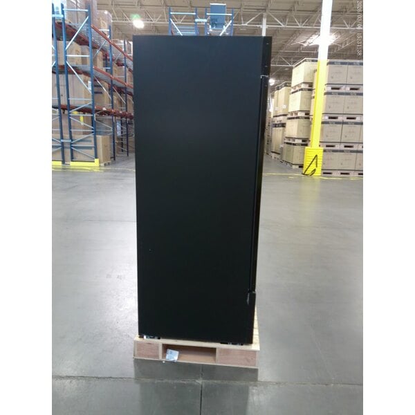 Scratch and Dent Avantco GDC-49F-HC 53" Black Customizable Swing Glass Door Merchandiser Freezer with LED Lighting