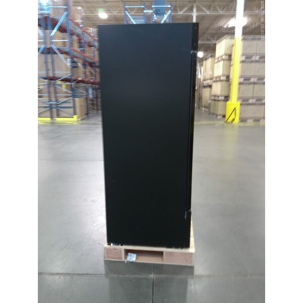 Scratch and Dent Avantco GDC-49F-HC 53" Black Customizable Swing Glass Door Merchandiser Freezer with LED Lighting