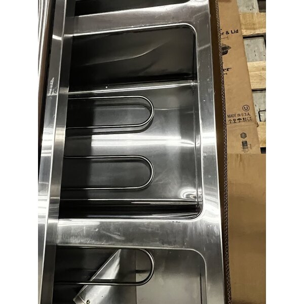 Scratch and Dent Avantco STE-4SA Four Pan Open Well Electric Steam Table with Undershelf - 120V, 2000W