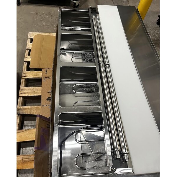 Scratch and Dent Avantco STE-4SA Four Pan Open Well Electric Steam Table with Undershelf - 120V, 2000W