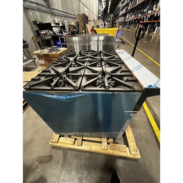 Scratch and Dent Garland G60-6R24RR Natural Gas 6 Burner 60" Range with 24" Raised Griddle / Broiler and 2 Standard Ovens - 307,000 BTU