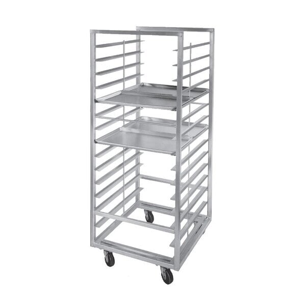 Scratch and Dent Channel 412A-DOR Double Section Side Load Aluminum Bun Pan Oven Rack - 30 Pan