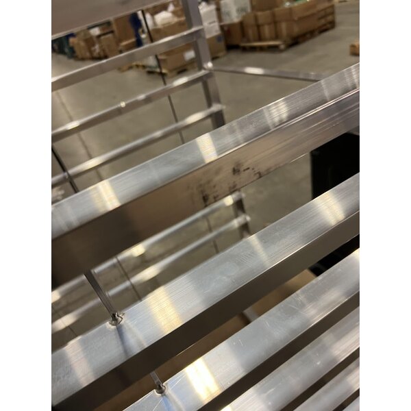 Scratch and Dent Channel 412A-DOR Double Section Side Load Aluminum Bun Pan Oven Rack - 30 Pan