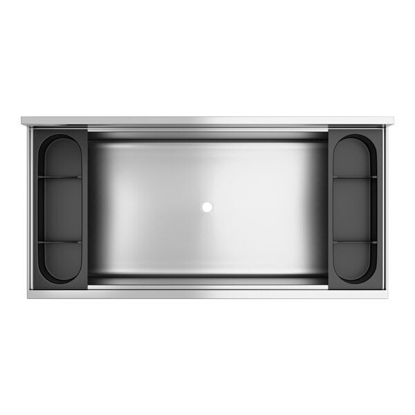 Scratch and Dent Regency IB1836-CPT 18" x 36" Underbar Ice Bin with 7 Circuit Post-Mix Cold Plate and Bottle Holders - 79 lb.