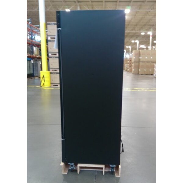 Scratch and Dent Avantco GDC-49F-HC 53" Black Customizable Swing Glass Door Merchandiser Freezer with LED Lighting