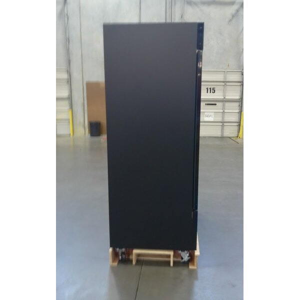Scratch and Dent Avantco GDC-49F-HC 53" Black Customizable Swing Glass Door Merchandiser Freezer with LED Lighting