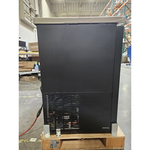 Scratch and Dent Avantco UBB-60G-HC 60" Black Counter Height Narrow Glass Door Back Bar Refrigerator with LED Lighting