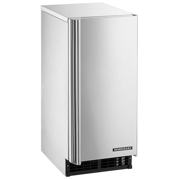 Scratch and Dent Hoshizaki AM-50BAK 14 7/8" Air Cooled Undercounter Top Hat Cube Ice Machine with 27 lb. Bin - 54 lb.