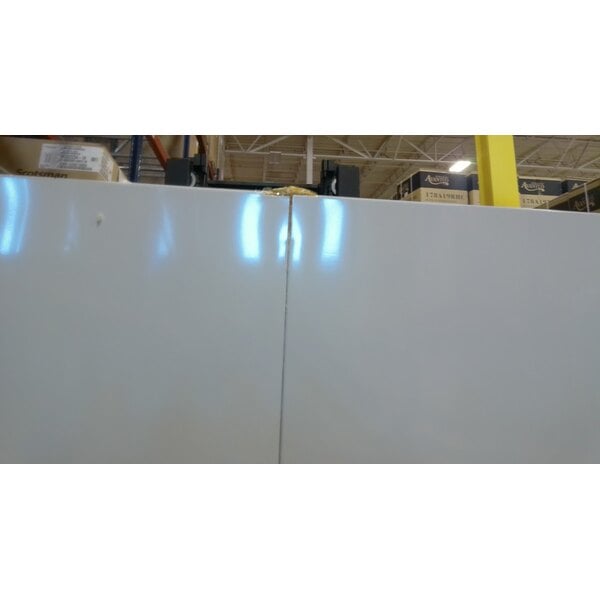 Scratch and Dent Avantco GDS-47-HC 53 1/8" White Customizable Sliding Glass Door Merchandiser Refrigerator with LED Lighting