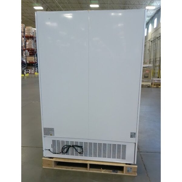 Scratch and Dent Avantco GDS-47-HC 53 1/8" White Customizable Sliding Glass Door Merchandiser Refrigerator with LED Lighting