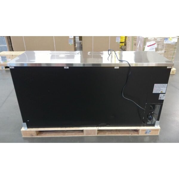 Scratch and Dent Avantco UDD-72-HC (2) Double Tap Kegerator Beer Dispenser - Black, (3) 1/2 Keg Capacity