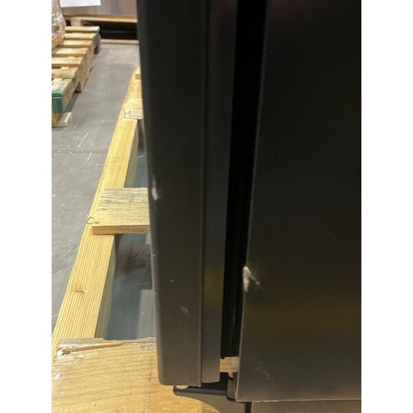 Scratch and Dent True TBB-2G-HC-LD 58 7/8" Black Glass Door Back Bar Refrigerator with LED Lighting