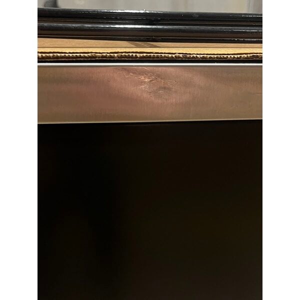 Scratch and Dent True TBB-2G-HC-LD 58 7/8" Black Glass Door Back Bar Refrigerator with LED Lighting