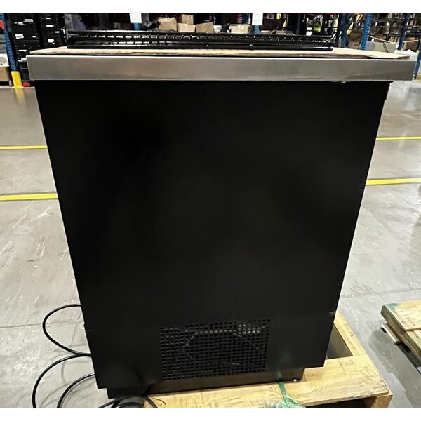 Scratch and Dent True TBB-2G-HC-LD 58 7/8" Black Glass Door Back Bar Refrigerator with LED Lighting