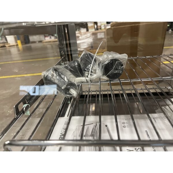 Scratch and Dent ServIt HDM-36 36" Self / Full Service 3 Shelf Countertop Heated Display Case with Sliding Doors - 120V, 1800W