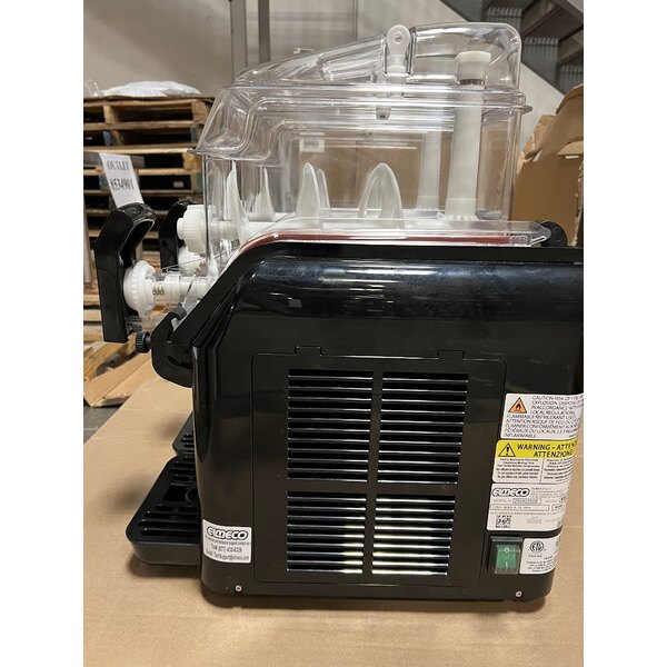 Scratch and Dent Fetco by Elmeco BB2 Big Biz Black Double 1.5 Gallon Frozen Beverage Machine - 120V, 540W