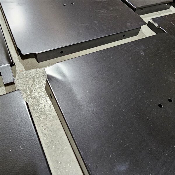 Scratch and Dent Regency Space Solutions Black 36" x 12" x 78" 3 Wide, 6 Tier Locker - Unassembled