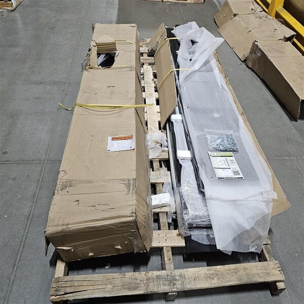 Scratch and Dent Regency Space Solutions Black 36" x 12" x 78" 3 Wide, 6 Tier Locker - Unassembled