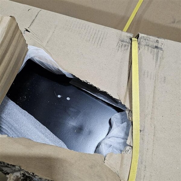 Scratch and Dent Regency Space Solutions Black 36" x 12" x 78" 3 Wide, 6 Tier Locker - Unassembled