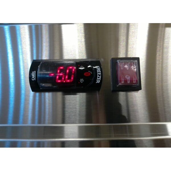 Scratch and Dent Avantco SS-3F-HC 81 5/16" Stainless Steel Solid Door Reach-In Freezer