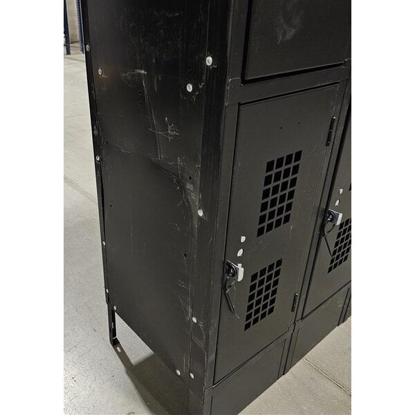 Scratch and Dent Regency Space Solutions Black 36" x 15" x 78" 3 Wide, 3 Tier Locker - Assembled