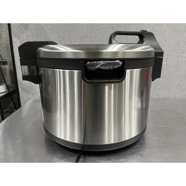 Scratch and Dent Avantco RCSB90 90 Cup (45 Cup Raw) Digital Electric Rice Cooker / Warmer with Hinged Lid - 240V, 2,500W