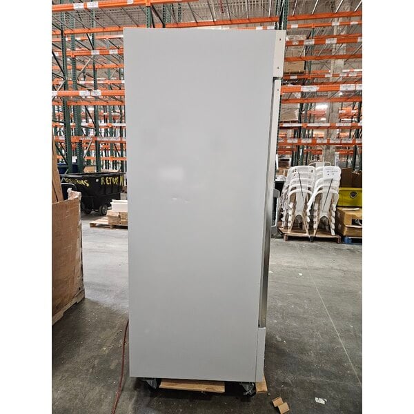 Scratch and Dent Avantco GDC-24F-HC 31" White Customizable Swing Glass Door Merchandiser Freezer with LED Lighting