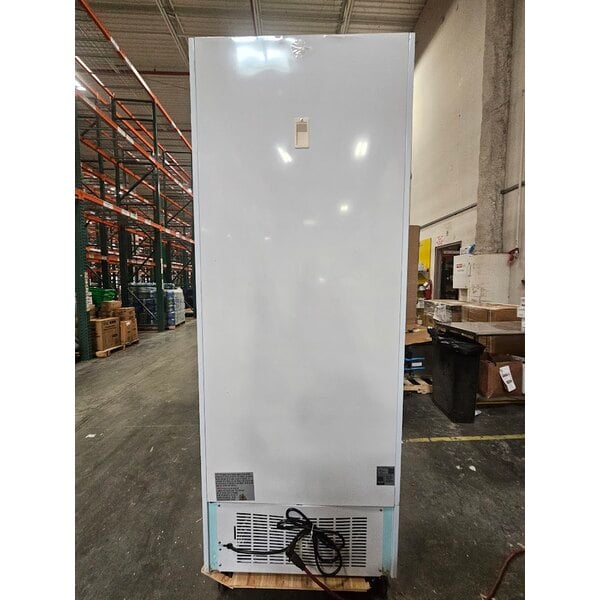 Scratch and Dent Avantco GDC-24F-HC 31" White Customizable Swing Glass Door Merchandiser Freezer with LED Lighting