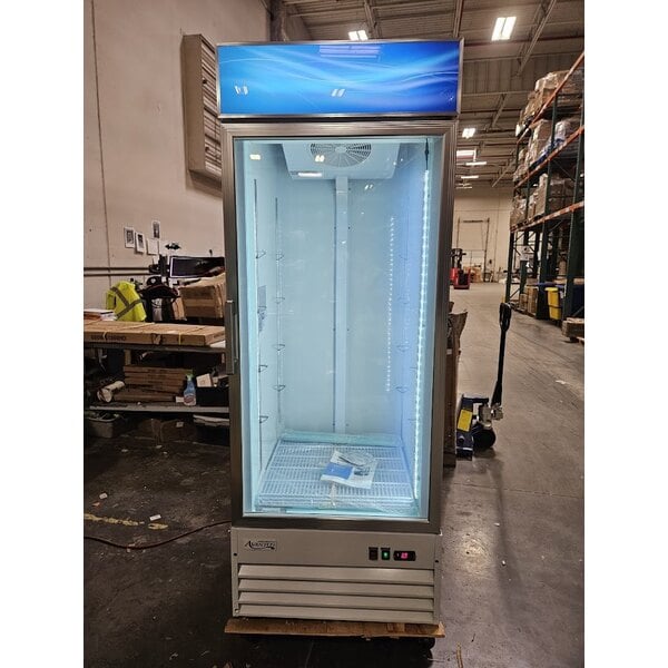 Scratch and Dent Avantco GDC-24F-HC 31" White Customizable Swing Glass Door Merchandiser Freezer with LED Lighting