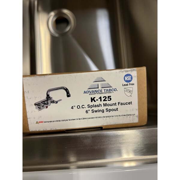 Scratch and Dent Advance Tabco SLB-64C 72" x 18" Four Compartment Bar Sink with Two 12" Drainboards